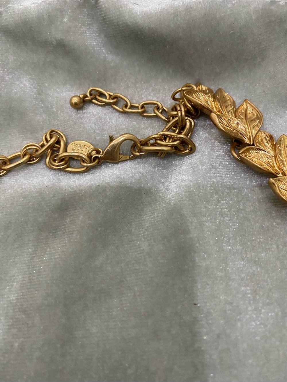 Joan Rivers Gold-Tone Leaf Necklace with White Pearls & Clear Crystals - Picture 6 of 6